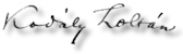Zoltán Kodály's signature
