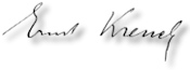 Ernst Krenek's signature